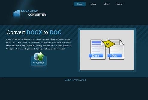 Download web tool or web app Online docx 2 doc converter