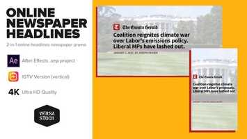 Free download Online Newspaper Headlines Promo | After Effects Project Files - Videohive template video and edit with RedcoolMedia movie maker MovieStudio video editor online and AudioStudio audio editor onlin