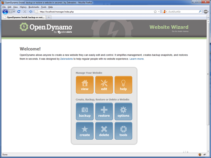 Download web tool or web app OpenDynamo Website Wizard Download web tool or web app OpenDynamo Website Wizard