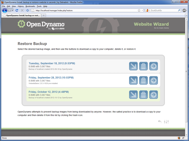 Download web tool or web app OpenDynamo Website Wizard Download web tool or web app OpenDynamo Website Wizard