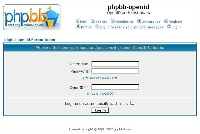 Download web tool or web app OpenID for phpBB