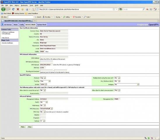Download web tool or web app OpenVPN Web Certificate Management