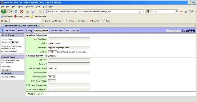 Download web tool or web app OpenVPN Web Certificate Management