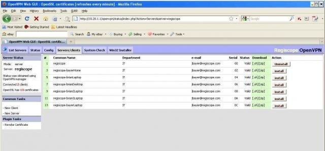 Download web tool or web app OpenVPN Web Certificate Management