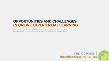 Free download Opportunities and Challenges in Online Experiential Learning video and edit with RedcoolMedia movie maker MovieStudio video editor online and AudioStudio audio editor onlin