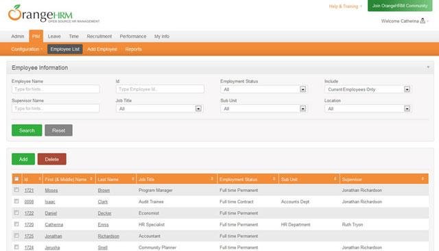 Download web tool or web app OrangeHRM - Human Resource Management