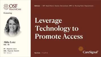 Free download OSF HealthCare + Deviceless RPM: Leverage Technology to Promote Access video and edit with RedcoolMedia movie maker MovieStudio video editor online and AudioStudio audio editor onlin