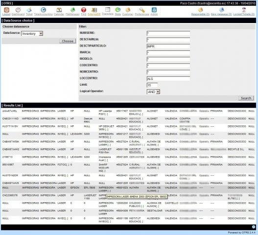 Download web tool or web app OTRS eXternalDB