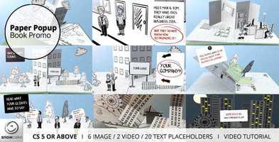 Free download Paper Popup Book Promo | After Effects Template video and edit with RedcoolMedia movie maker MovieStudio video editor online and AudioStudio audio editor onlin