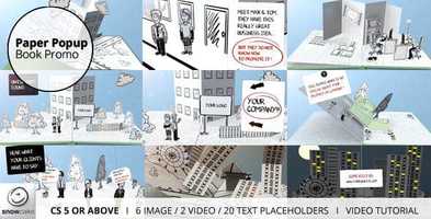 Free download Paper Popup Book Promo | After Effects Template video and edit with RedcoolMedia movie maker MovieStudio video editor online and AudioStudio audio editor onlin