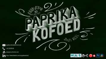 Free download Paprika Kofoed - Animation Reel - September 2021 video and edit with RedcoolMedia movie maker MovieStudio video editor online and AudioStudio audio editor onlin