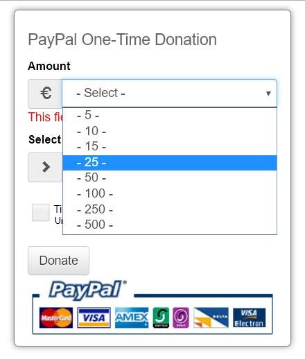 Download web tool or web app PayPal Donate Form Bootstrap jQuery Download web tool or web app PayPal Donate Form Bootstrap jQuery