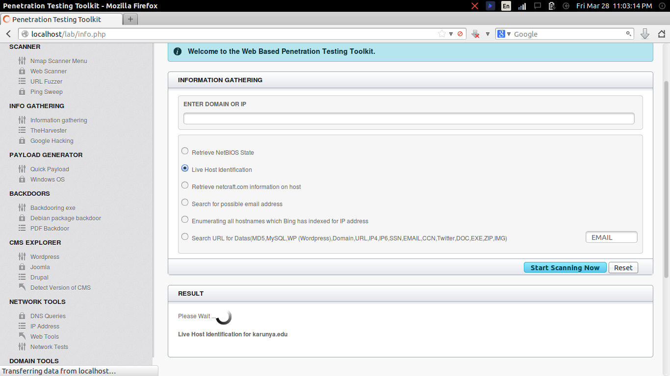 Download web tool or web app Penetration-Testing-Toolkit v1.0 Download web tool or web app Penetration-Testing-Toolkit v1.0