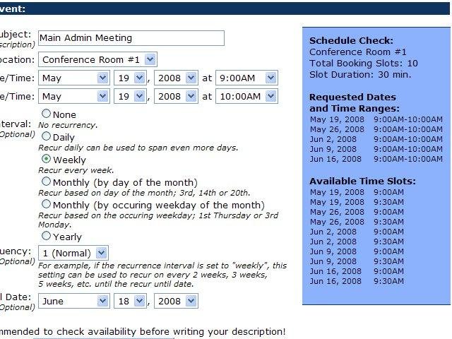 Download web tool or web app PHP Booking Calendar