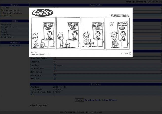 Download web tool or web app PHP Comic Downloader