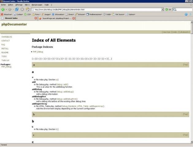 Download web tool or web app PHP_Debug
