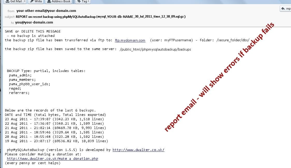 Download web tool or web app phpMySQLAutoBackup Download web tool or web app phpMySQLAutoBackup