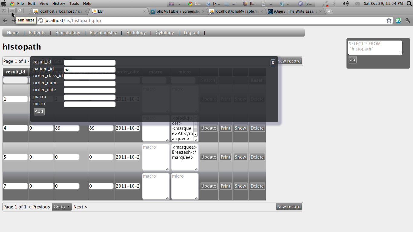 Download web tool or web app phpMyTable
