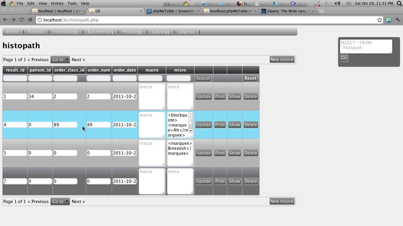 Download web tool or web app phpMyTable