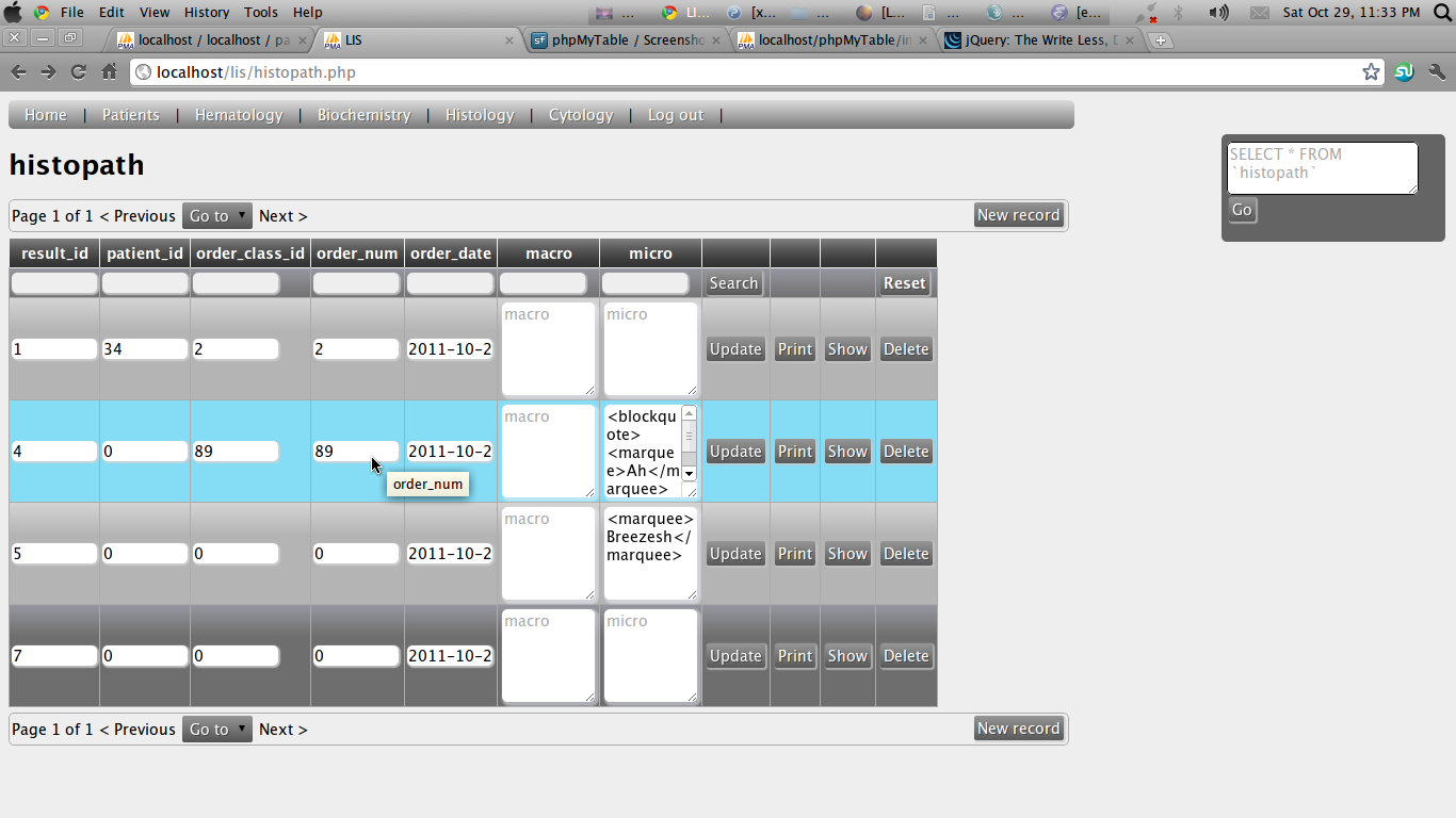 Download web tool or web app phpMyTable