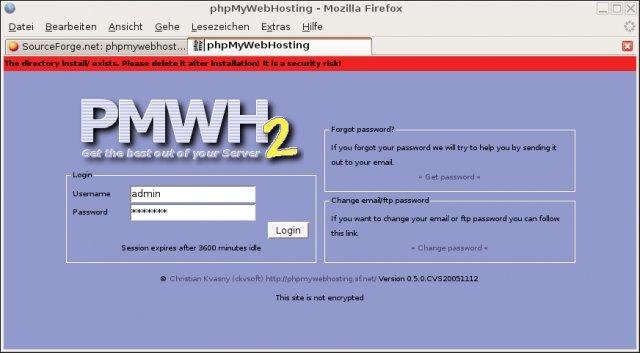 Download web tool or web app PHPMyWebHosting (PMWH)