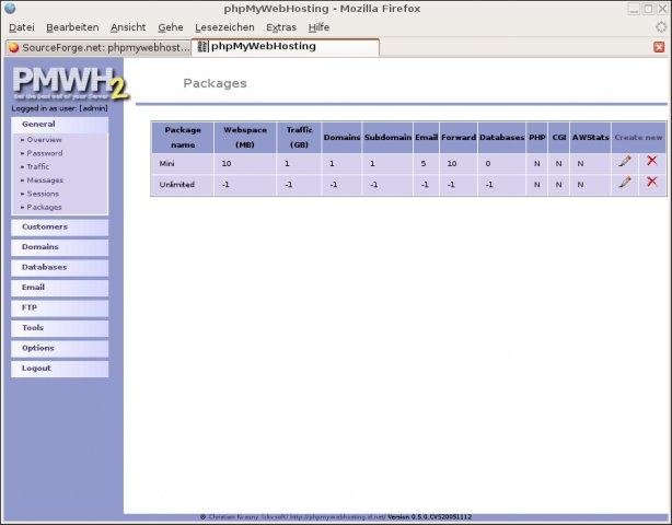 Download web tool or web app PHPMyWebHosting (PMWH)