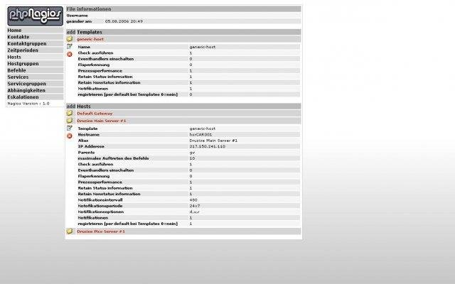 Download web tool or web app phpNagios