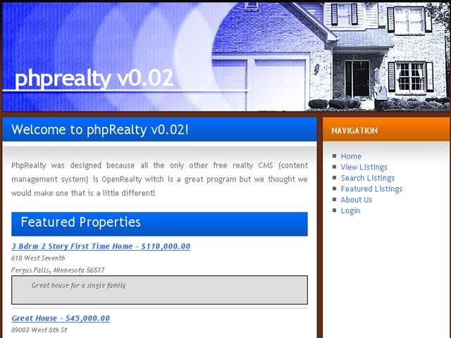 Download web tool or web app phpRealty