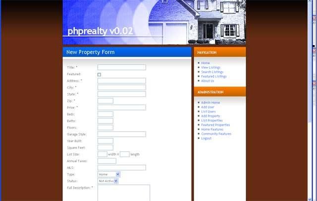 Download web tool or web app phpRealty