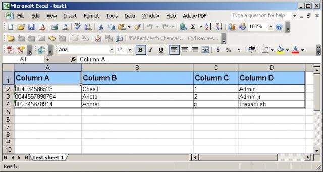Download web tool or web app PHP to Excel