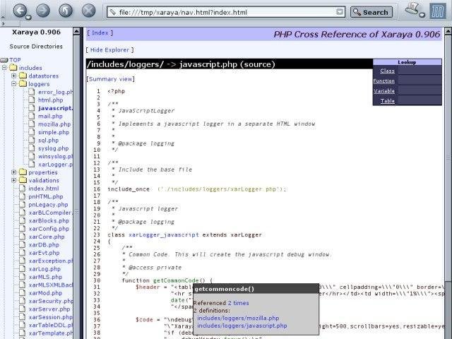 Download web tool or web app PHPXref Download web tool or web app PHPXref