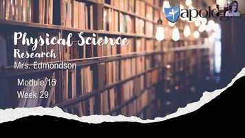 Free download Physical Science (Mrs. Edmondson) Module 15, Scientific Research Assignment Review.mp4 video and edit with RedcoolMedia movie maker MovieStudio video editor online and AudioStudio audio editor onlin