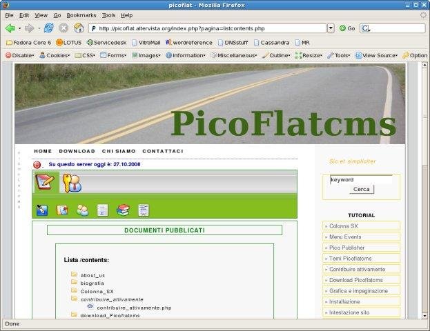 Download web tool or web app PicoFlatCMS