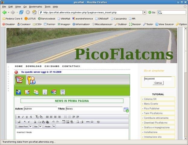 Download web tool or web app PicoFlatCMS