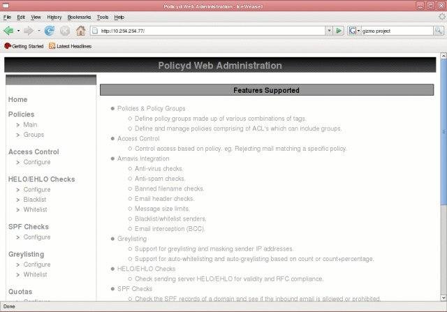 Download web tool or web app Policyd
