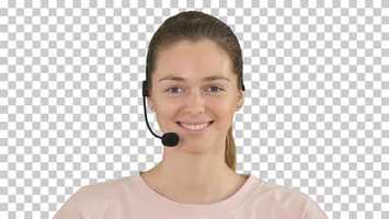 Free download Pretty female support center operator, Alpha Channel | Stock Footage - Videohive video and edit with RedcoolMedia movie maker MovieStudio video editor online and AudioStudio audio editor onlin