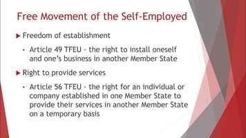 Free download Preview - Free Movement of Services -  European Union Law video and edit with RedcoolMedia movie maker MovieStudio video editor online and AudioStudio audio editor onlin