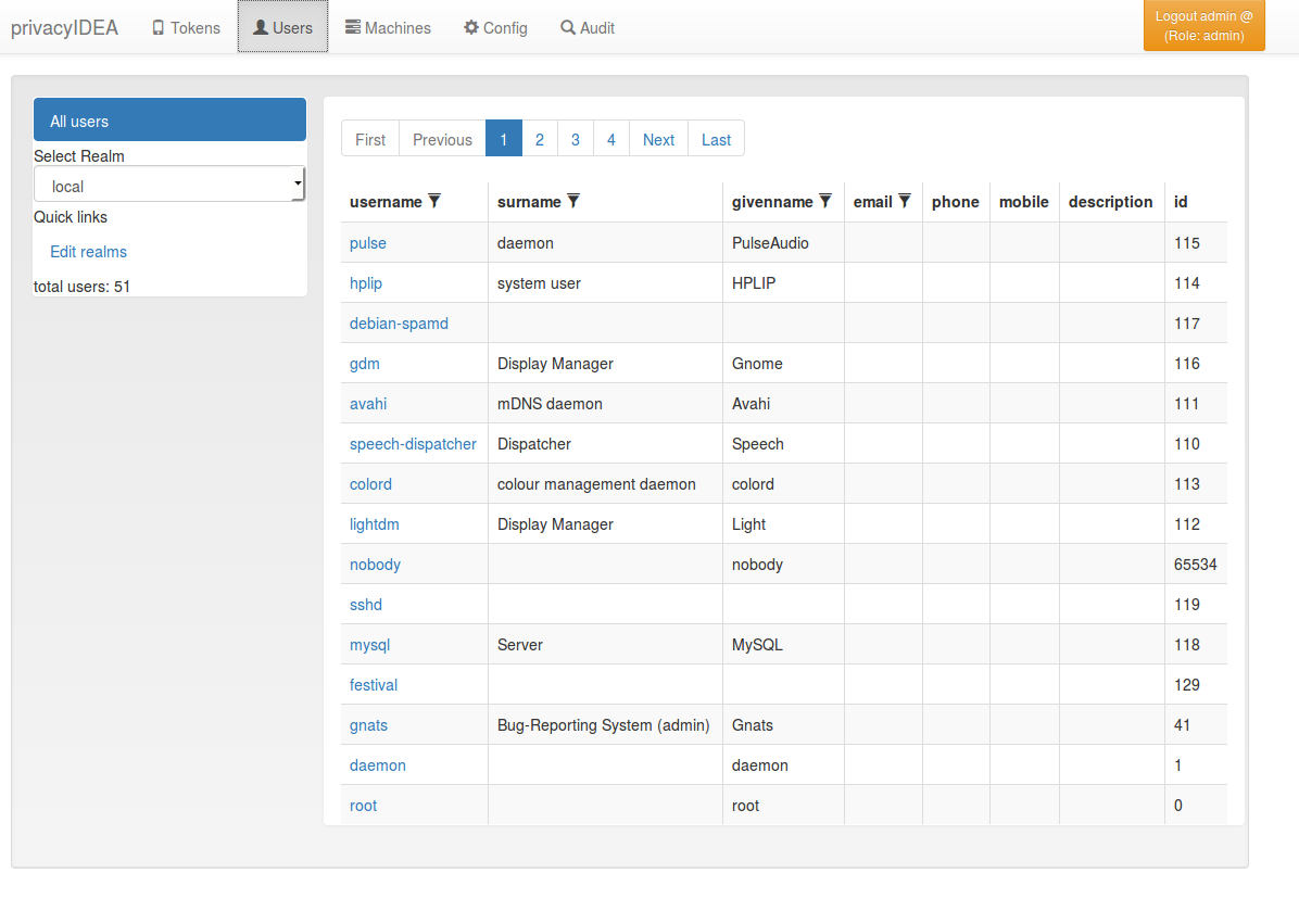 Download web tool or web app privacyidea