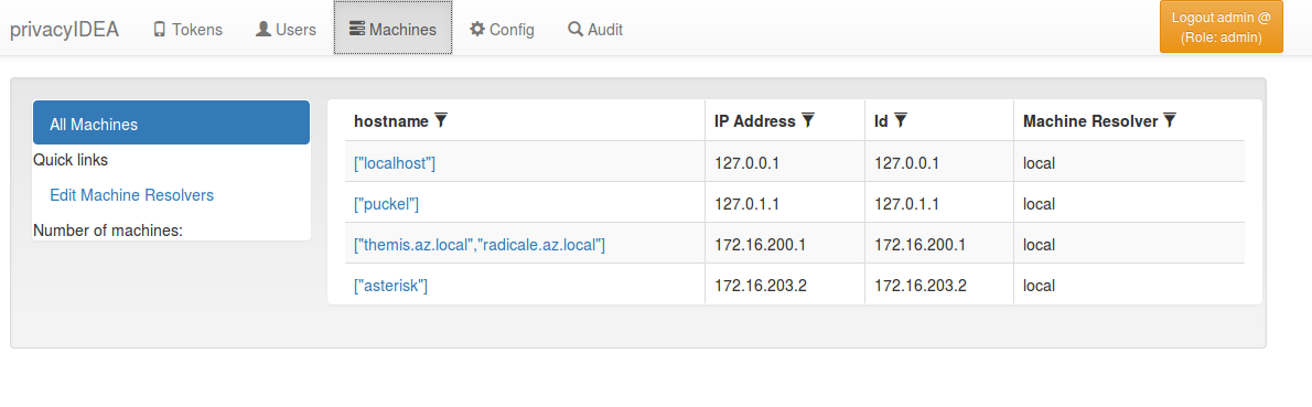 Download web tool or web app privacyidea
