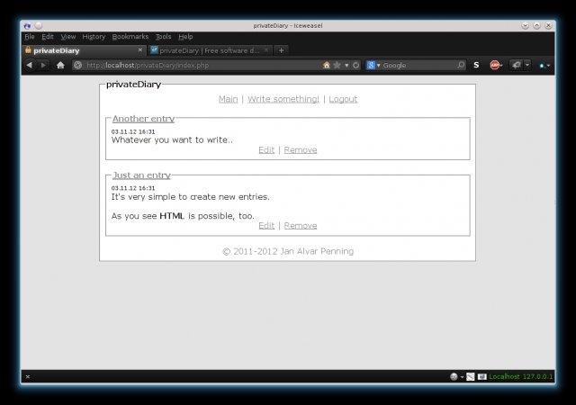 Download web tool or web app privateDiary Download web tool or web app privateDiary
