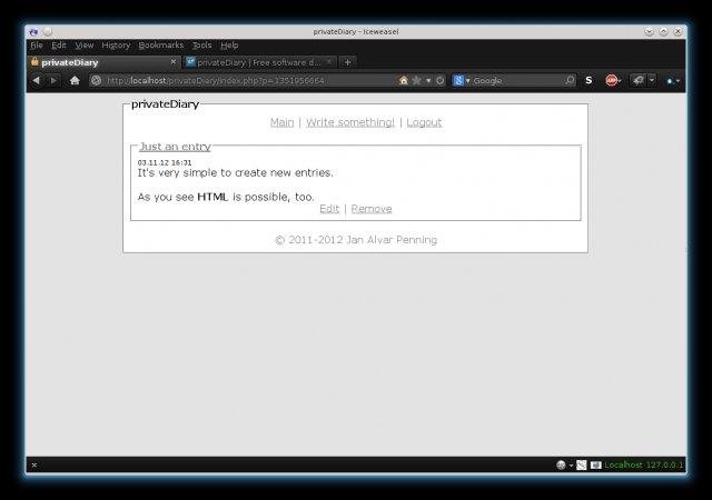 Download web tool or web app privateDiary Download web tool or web app privateDiary
