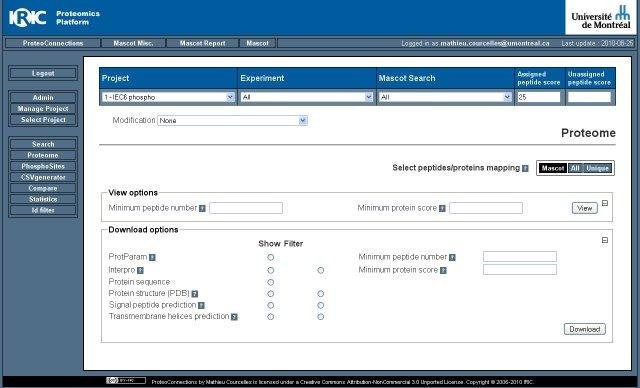 Download web tool or web app ProteoConnections
