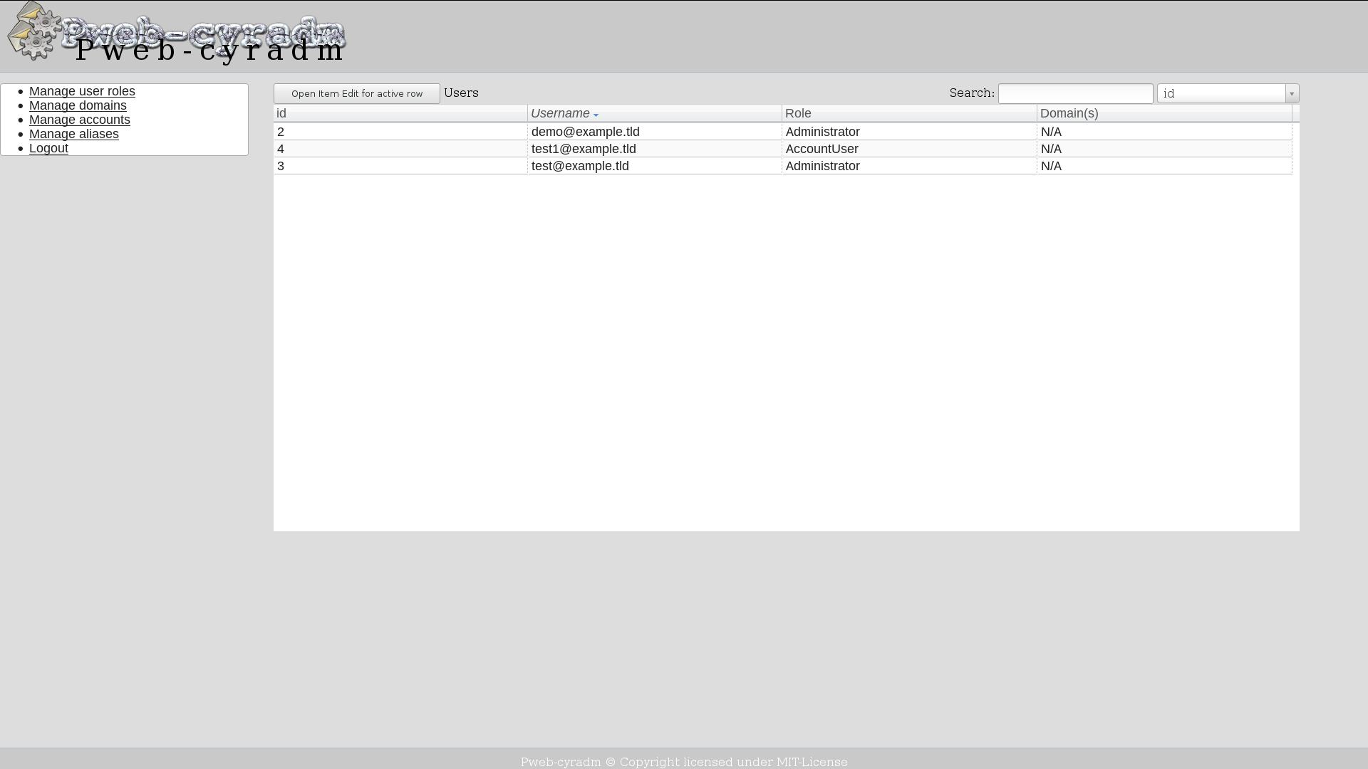 Download web tool or web app pweb-cyradm Download web tool or web app pweb-cyradm