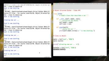 Free download Python OOP - Creating Objects from Classes video and edit with RedcoolMedia movie maker MovieStudio video editor online and AudioStudio audio editor onlin