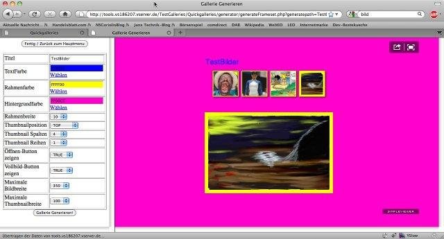 Download web tool or web app Quickgalleries with PHP for everyone