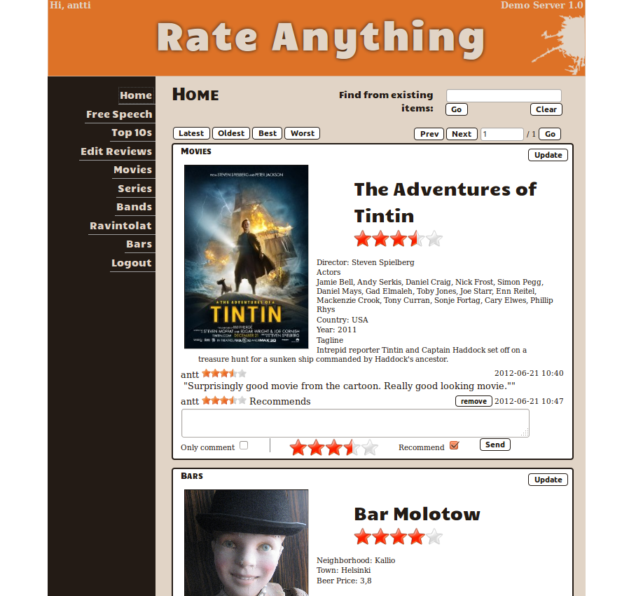 Download web tool or web app Rate Anything