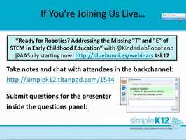 Free download Ready for Robotics Addressing the Missing T and E of STEM in Early Childhood Education video and edit with RedcoolMedia movie maker MovieStudio video editor online and AudioStudio audio editor onlin