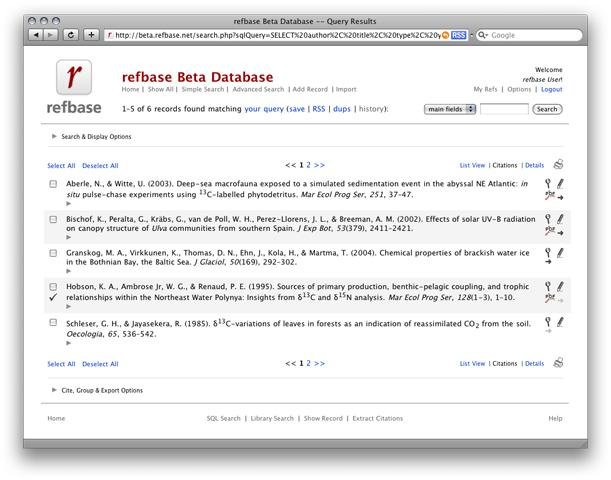 Download web tool or web app refbase - Web Reference Database