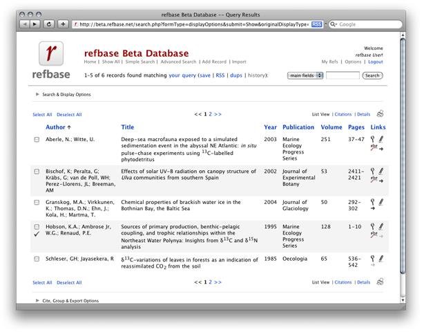 Download web tool or web app refbase - Web Reference Database