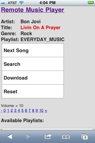 Download web tool or web app Remote Music Player